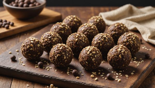 Des energy balls saines au chanvre et cacao